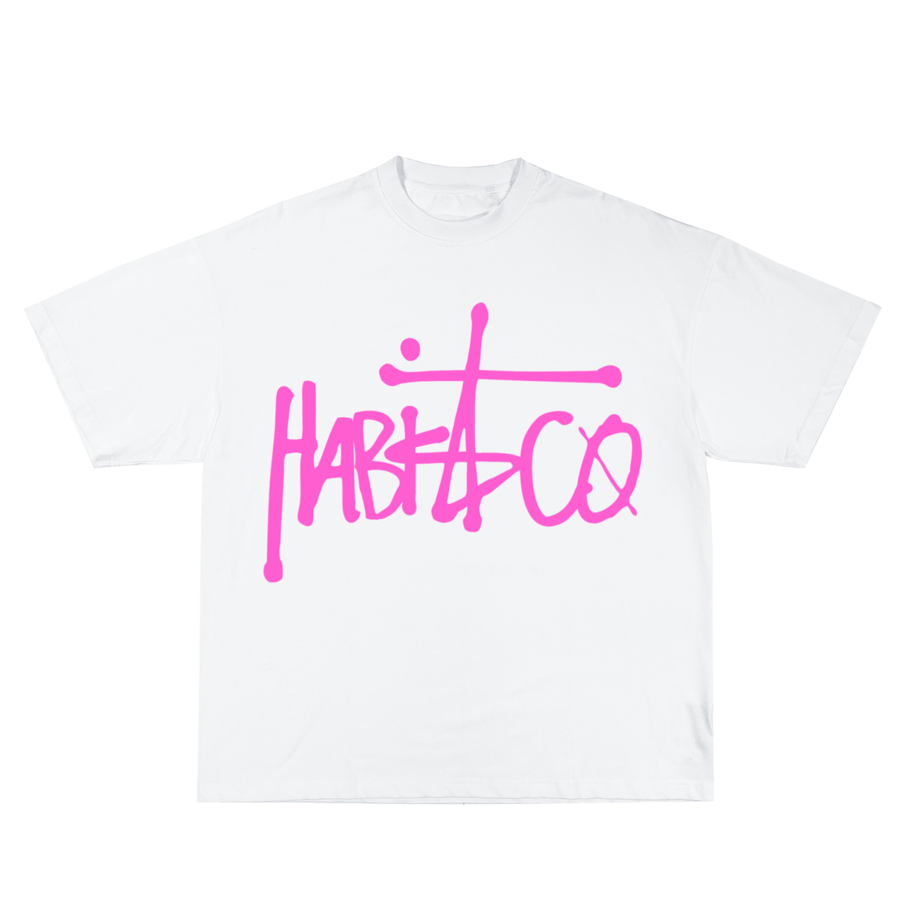 Pink Abstract Logo T-Shirts